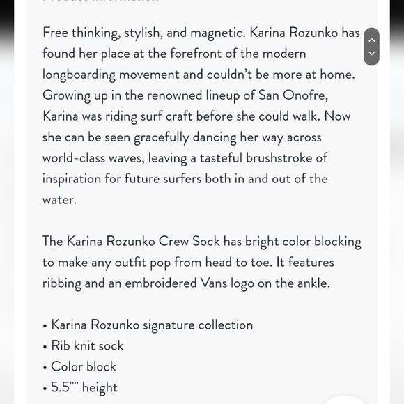 Vans X Karina Crew Sock- Narcissus - Picture 5 of 7